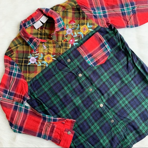 Vintage Christmas Flannel Shirt Ugly 